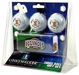 Illinois Fighting Illini Slider Hat Clip 3 Ball Gift Packs