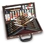 Artists Oil Painting Set Has All The Essentials In An Attractive, Hinged, Wood Carrying Case