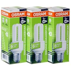 Osram 61451P3 Duluxstar E27 Energiesparlampe in R�hrenform 3er Pack 11W/827, warmwei�