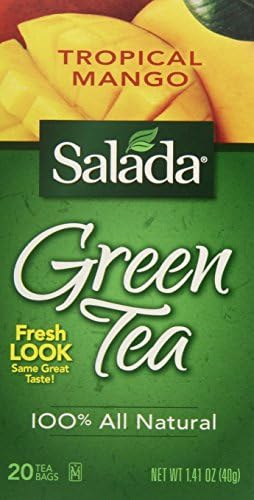 Salda Tropical Mango Green Tea,20-Count (Pack of 6)