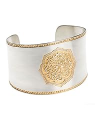 Kalos Two-Tone Sterling Silver Cuff Bracelet