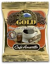 Black Mountian Gold Premium Gourmet Coffee Café Amaretto 1.4-Ounce Ground Convenience Pack, 1.4-Ounce Bags (Pack of 30)