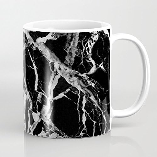 Lisapads Marble White Ceramic Milk Cup Coffee Tea Mug for Gift Job Family 11 Oz