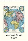 Cavallini 2009 Vintage Prints Wall Calendar 13 by 19 inches cream laid paper finish, Vintage Maps