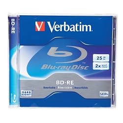 Verbatim 95358 25 GB 2X Blu-Ray BD-RE, Single Disc (Jewel Case)