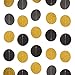 Black and Gold Paper Garland Circle Dots Bunting Streamer Hanging Decorations, 2.5