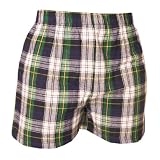 Campbell Plaid Tartan Check flannel covered waist Cotton Solid Boxers boxer shorts, heavyweight 100% cotton, FALSE FLY, longer cut seam. 5 Adult Sizes