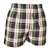 Campbell Plaid Tartan Check flannel covered waist Cotton Solid Boxers boxer shorts, heavyweight 100% cotton, FALSE FLY, longer cut seam. 5 Adult Sizes Image