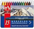 Caran d'Ache Classic Neocolor II Water-Soluble Pastels, 15 Colors