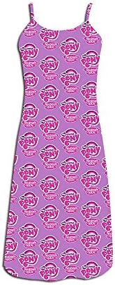 Custom My Little Pony Sleeveless Beach Slip Dress Spaghetti Strap For Women