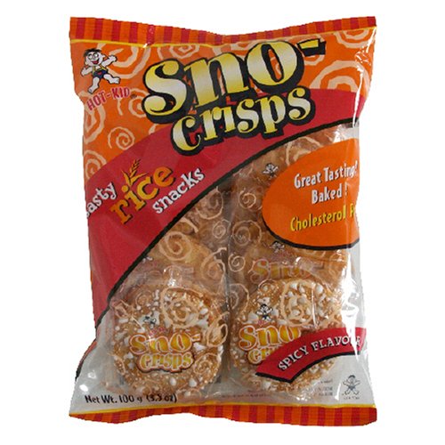 Hot Kid Sno Crisps Rice Snack Spicy, 3.5-Ounces (Pack of 12) by Hot Kid