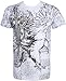 Sakkas Eagle,Sword and Chains Metallic Silver Embossed Cotton Mens T-Shirt