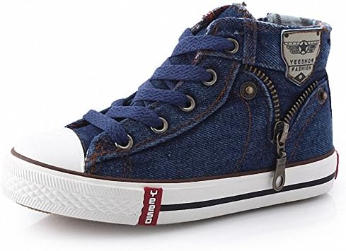 Hot Sale Boys Shoes Child Sneakers Children Fashion Sneakers for 1-5 Years Old Child Spring Autumn Single Shoes (16.5cm, Dark Blue)
