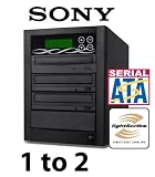 Dvd/cd Light-Scribe Duplicator Built-in Sony 24x Burner 1 to 2 Target Disc Duplication Tower + USB Connection