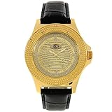 Grand Master Mens Diamond Watch 0.15ct Yellow Gold Case