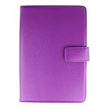 Bundle Monster Amazon Kindle 3 Ebook Genuine Leather Opening Case Cover Jacket with Interior Compartments - Fit 3rd Generation - Purple