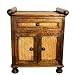 EXP Handmade Asian Furniture - 25" Contemporary Teak Wood & Rattan Storage Cabinet / Nightstand
