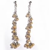 Sterling Silver Earrings with CZ - Size: 60mm