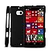 Lumia Icon Case, [Black] Slim Grip Rubberized Hard Plastic Case for Nokia Lumia Icon (2014)