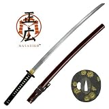 Masahiro Sword Dark Burgundy Japanese Blossom Katana