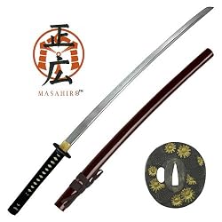 Masahiro Sword Dark Burgundy Japanese Blossom Katana