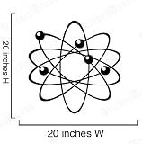 Vinyl Wall Decal Sticker Science Physics Atom 20"x20"