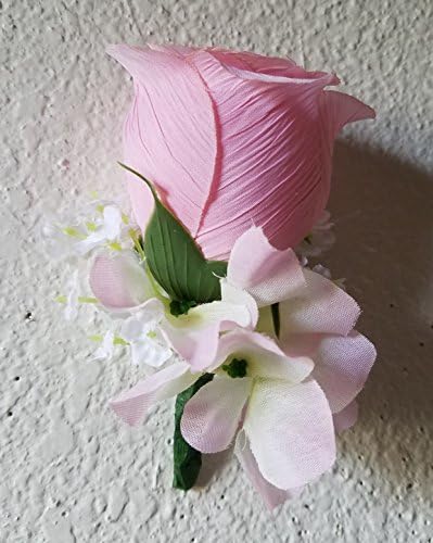 Light Pink Rose Bud Hydrangea Boutonniere
