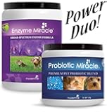 Miracle Pack Digestive & Immune Power Duo - Enzymes + Probiotics for Dogs and Cats ON SALE! Eliminate Diarrhea, Loose Stool, Yeast Issues, Poor Digestion, Excess Shedding, Stomach Issues, Constipation, PLUS Improve Skin & Coat, Bad Breath, and Body Odor. GUARANTEED to Help Your Pet Get Healthy and Stay Healthy Naturally! Free of Byproducts, Fillers, or Flavors. Best Pet Probiotics & Enzymes Manufactured in the USA at a GMP Facility. Tested for Purity & Safety. MONEY BACK GUARANTEE!