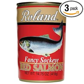 Roland Fancy Sockeye Red Salmon, 14.75-Ounce Can (Pack of 3)