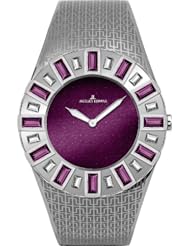 Women&apos;s Stainless Steel Vedette Purple Dial Swarovski Crystals