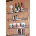 Gew�rzbord 4-etagig in Chromoptik f�r Standardt�ren B 200 mm x H 426 mm zum Anschrauben Gew�rzregal f�r Schrankt�r