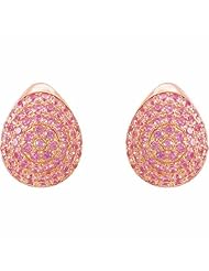 14K Rose Gold Pink Sapphire Earrings -- LIFETIME WARRANTY