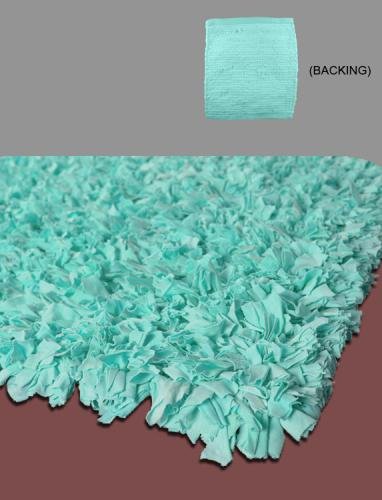Premium Jersey T-Shirt Cotton Shag Rug 30 X 50 AQUA