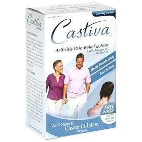 Castiva Arthritis Pain Relief Cooling Lotion Fast Acting with Castor Oil Base (4 oz)