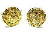 Semper Fi USMC Marine Corps Brass Cufflinks with Gift Box