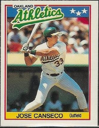 1988 Topps Uk Mini #10 Jose Canseco Calderone (Baseball Card)