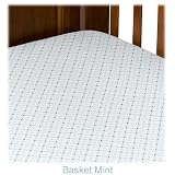 Boppy Organic Crib Sheet, Basket Mint