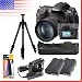 Nikon D300 Digital SLR Camera Body with 2 extra EN-EL3e batteries, travel charger, MB-D10 battery grip, Xplorer SB-6606T tripod, Fancier FT-9962 ball head, and deluxe cleaning kit.