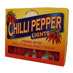 20 Funky Red Chilli Pepper Indoor Party Lights