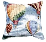 Hot Air Balloons Floating In Sky DecorativeThrow Pillow 17 x 17