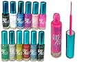 12 L.A.COLORS NEON BRIGHT Brush On Glitter Nail Art Polish ART LACQUER