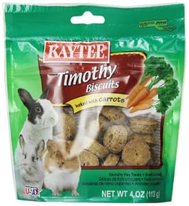 Kaytee Timothy Hay Baked Carrot Small Animal Treats, 4-Ounce