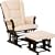 Stork Craft Tuscany Glider and Ottoman in Espresso/Beige