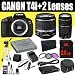 Canon EOS Rebel T4i 18 MP CMOS Digital SLR Camera w/EF-S 18-55mm f/3.5-5.6 IS Lens + EF 75-300mm f/4-5.6 III Telephoto Zoom Lens + LP-E8 Replacement Lithium Ion Battery w/External Rapid Charger + 8GB SDHC Class 10 Memory Card + 58mm 3 Piece Filter Kit + Mini HDMI Cable + Carrying Case + Full Size Tripod + Multi Card USB Reader + Memory Card Wallet + Deluxe Starter Kit DavisMAX Bundle