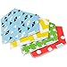 Simply Koala Trendy Baby Bandana Bibs Gift Set, Ultra Absorbent Organic Cotton with Cozy Fleece Backing for Boy or Girl, 4 Piece