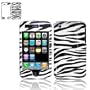 Black and White Stripes Zebra Skin Animal Design Snap-On Cover Hard Case Cell Phone Protector for Apple iPhone 3G