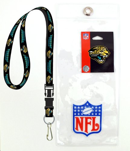 Jacksonville Jaguars Lanyard with Ticket Holder and Logo Pin