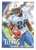 2010 Topps NFL Football Card # 40 Chris Johnson - Tennessee Titans - NFL Trading Card in a Protective ScrewDown Case!