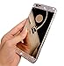 iPhone 6 Case, LA GO GO(TM) Beauty Luxury Diamond Hybrid Glitter Bling Soft Shiny Sparkling with Glass Mirror Back Plate Cover Case for Apple iPhone 6 (4.7 inch) (Silver, iPhone 6)