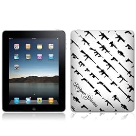 MusicSkins  iPad �p�t���ی�t�B����  Rogue Status - Guns White  iPad  MSIPAD0800